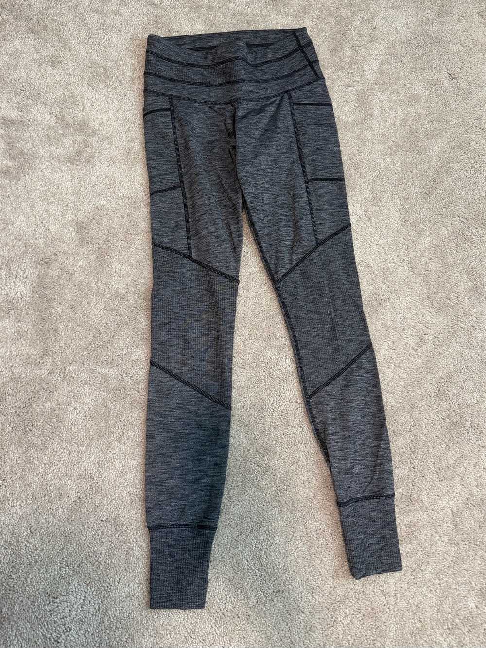 Athleta Heathered Charcoal Gray Active Leggings